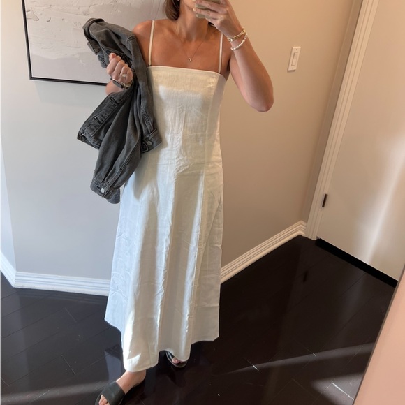 Abercrombie & Fitch Dresses & Skirts - Abercrombie & Fitch White Linen Blend Maxi